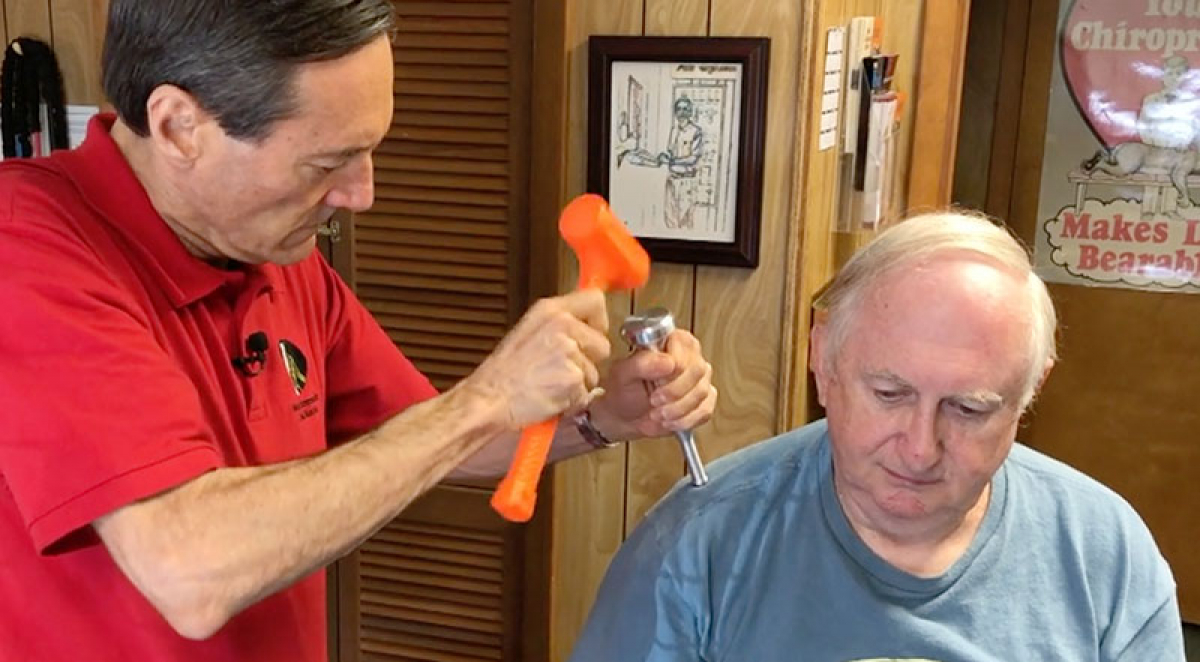 Chiropractic Shoulder Adjustment and Hammer Therapy